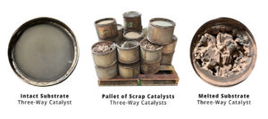 Natural gas three way catalyst recycling