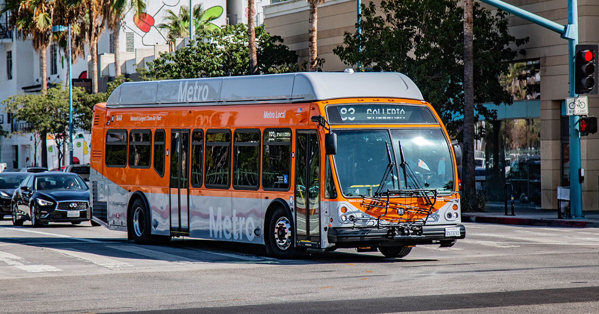 LA Metro natural gas bus