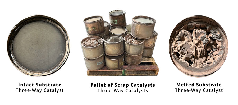 Scrap three-way catalyst material